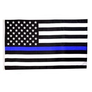 Thin Blue Line American Flag 59”x34” Support Police Law‎ Enforcement Patriotic